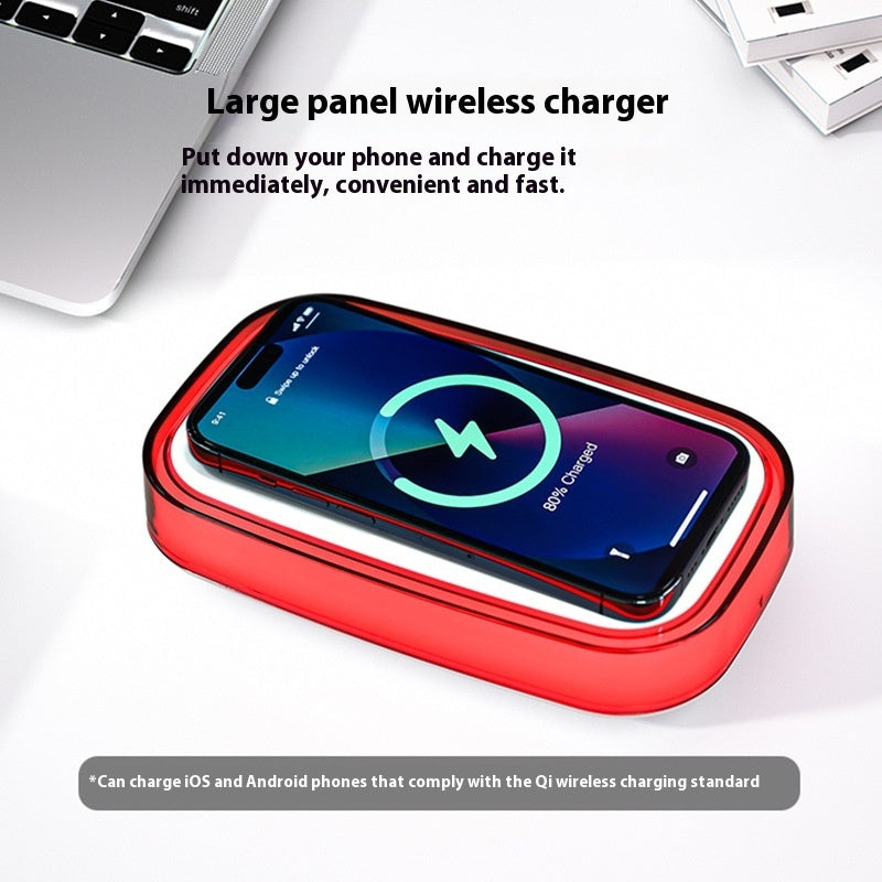 Chargeur sans fil de bureau Lampe de chevet LED Petite lampe de nuit