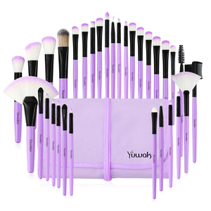Coffret Pro de Brosses de Maquillage ✅ 32 Pièces avec Étui Élégant