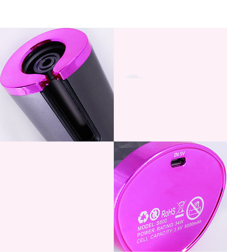Bigoudi automatique Rechargeable pour femmes, fer à friser Portable avec écran LCD, en céramique, pour friser les cheveux bouclés et rotatifs