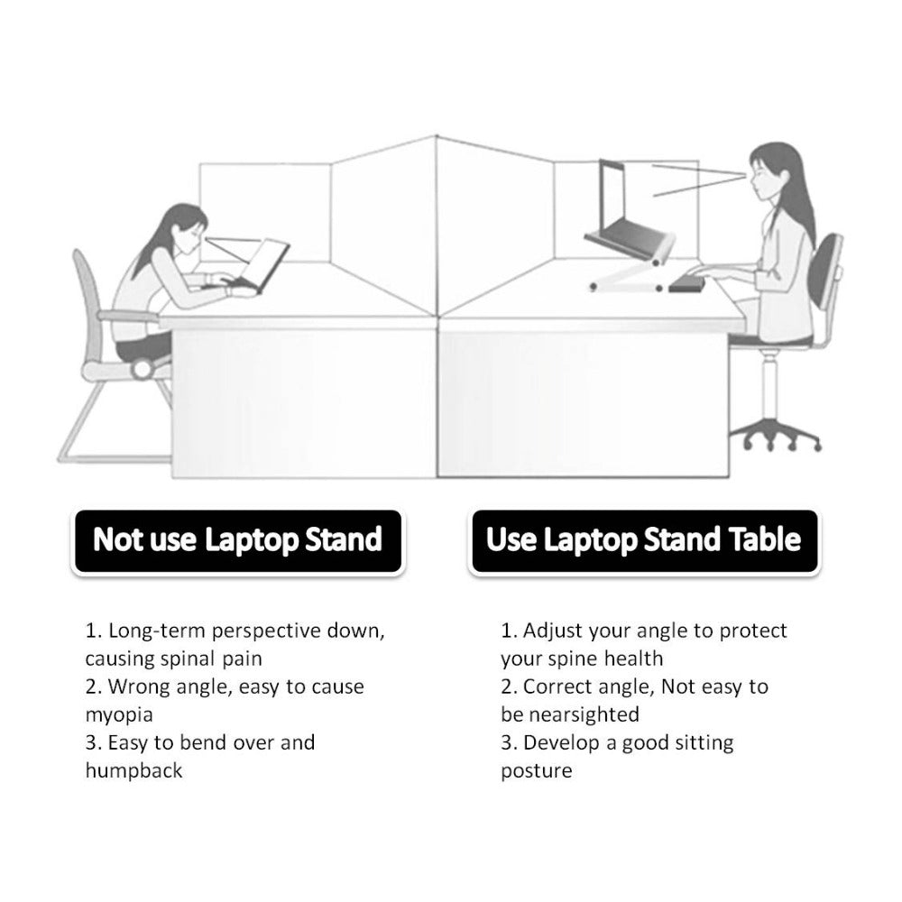 Support pliable pour ordinateur portable Support ergonomique pour tablette de bureau