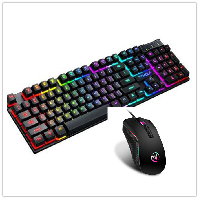 Manipulateur flottant de clavier filaire lumineux USB de jeu