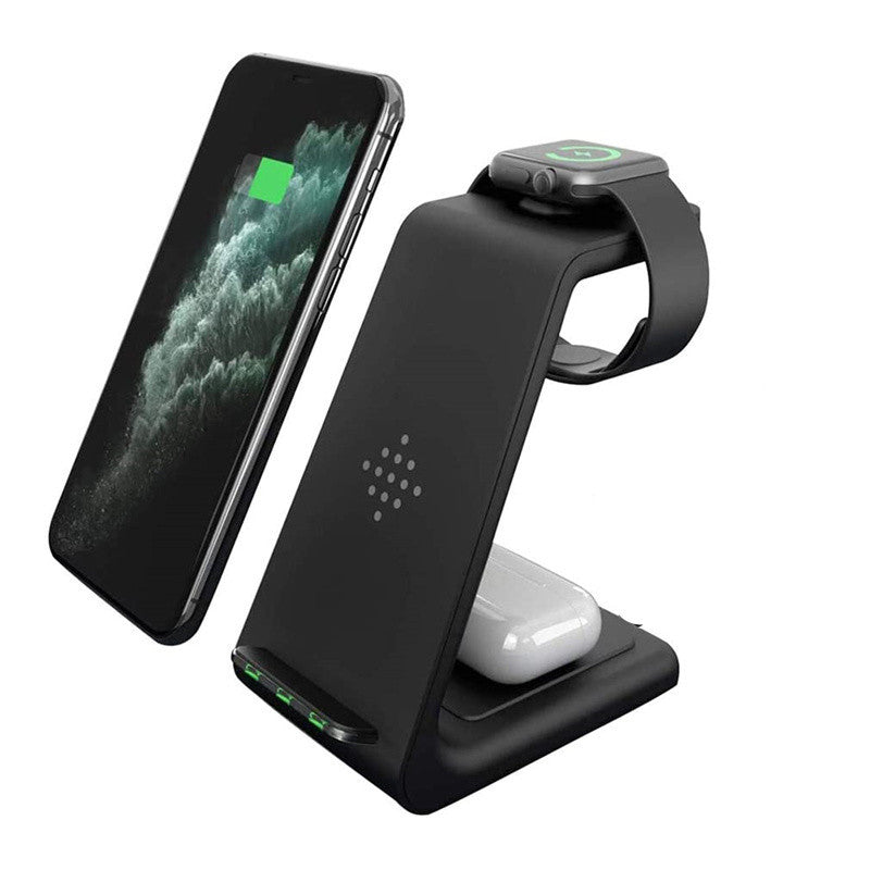 TriCharge Dock ✅ support de charge sans fil trois-en-un Base de charge rapide