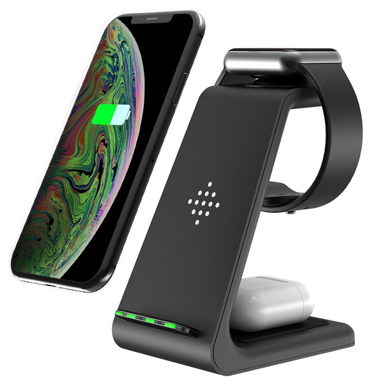 TriCharge Dock ✅ support de charge sans fil trois-en-un Base de charge rapide