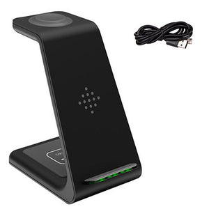 TriCharge Dock ✅ support de charge sans fil trois-en-un Base de charge rapide