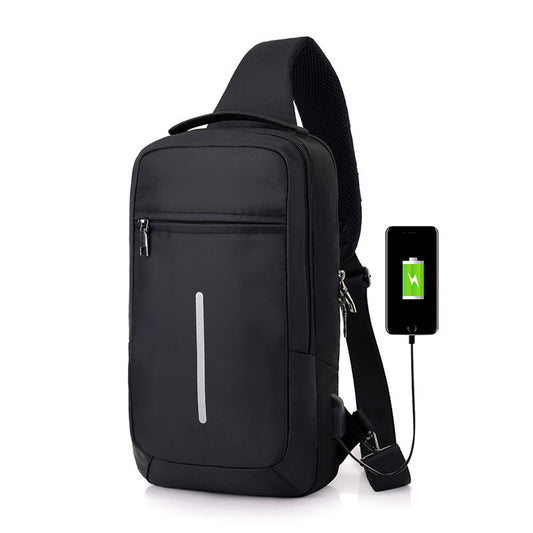 Sac de poitrine de charge USB anti-vol avec vous