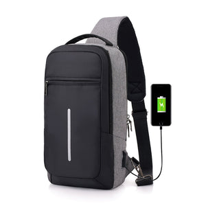 Sac de poitrine de charge USB anti-vol avec vous