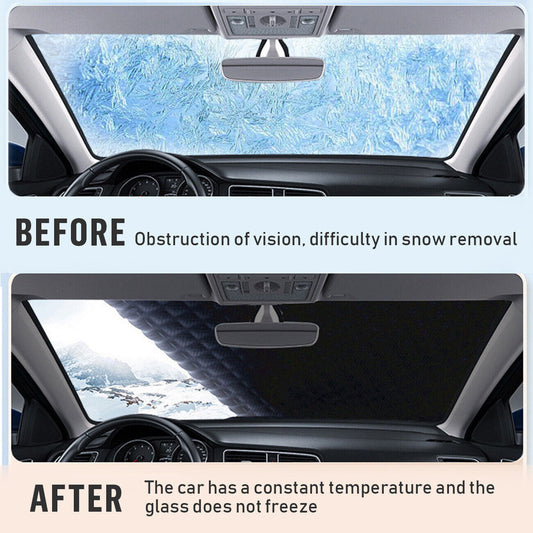 IceDefender 4-in-1 Car Shield ✅ Couvercle de pare-brise magnétique 4 couches | protection neige et givre | pare-soleil