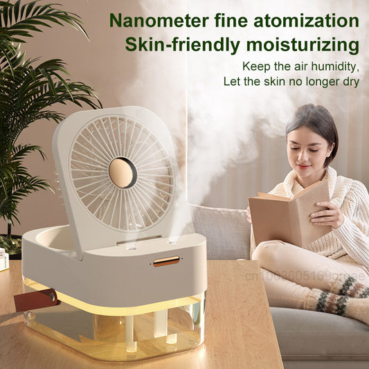 Humidificateur Ventilateur De Pulvérisation Ventilateur De Bureau Avec Veilleuse Pour Appareil Électroménager D'été