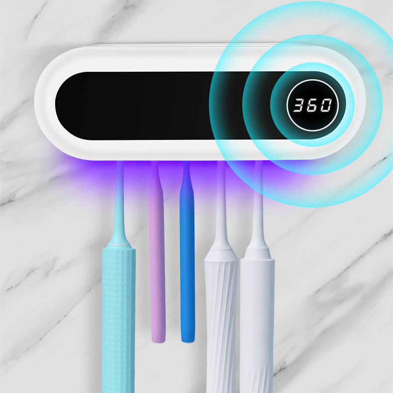 Soporte para cepillo de dientes montado en la pared, soporte para cepillo de dientes inteligente, esterilizador UV, dispensador de pasta de dientes, exprimidor para accesorios de baño
