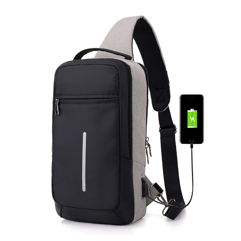 Sac de poitrine de charge USB anti-vol avec vous