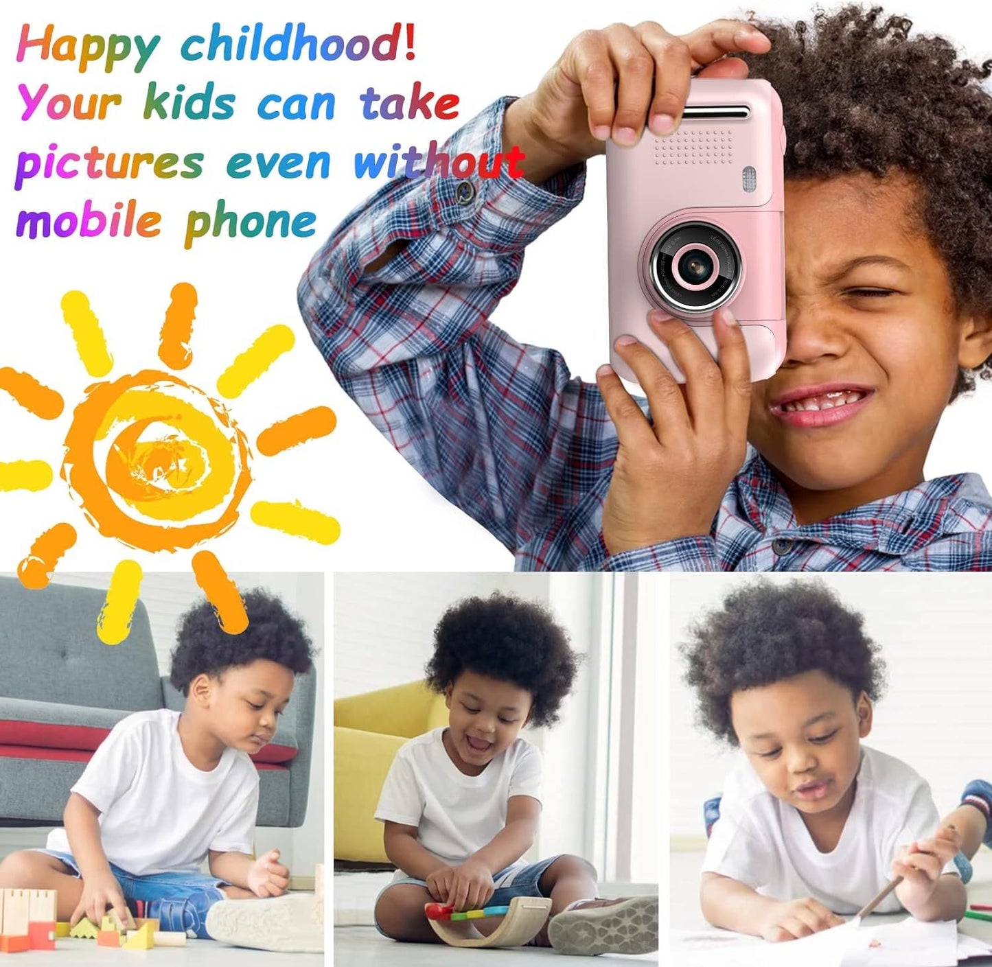 KidSnap 20MP ✅ Appareil photo numérique pour enfants à selfie caméra vidéo HD 1080P avec carte SD de 32 Go