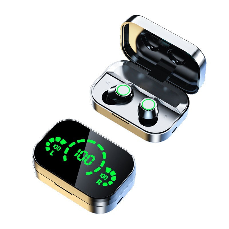 Écouteurs Bluetooth sans fil TWS Grand écran Affichage numérique intelligent dans la lumière , respiration de l’oreille.