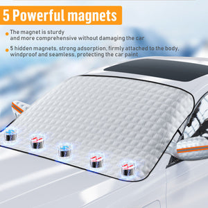 IceDefender 4-in-1 Car Shield ✅ Couvercle de pare-brise magnétique 4 couches | protection neige et givre | pare-soleil