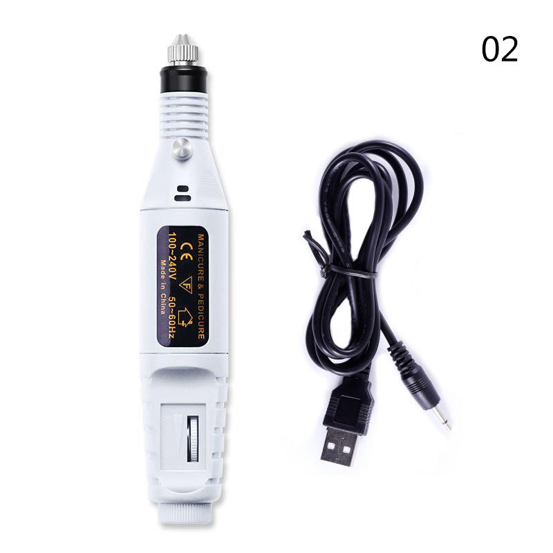 Perceuse à ongles électrique Ensemble de machine de manucure Coupeur de moulin de charge USB pour manucure Lime à ongles Outil de pédicure Ensemble de perceuse à ongles