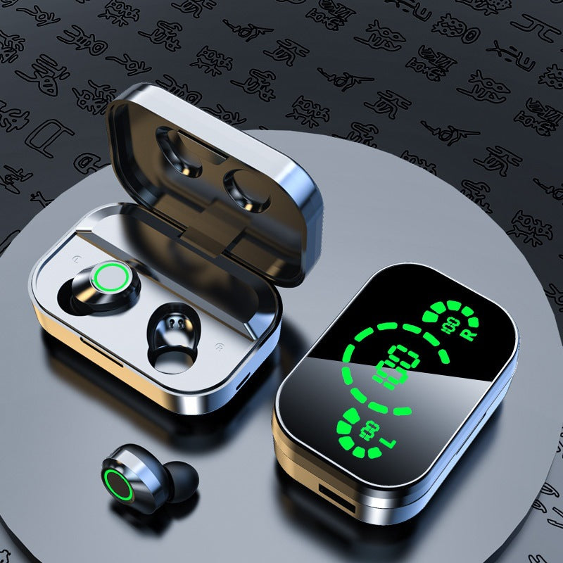 Écouteurs Bluetooth sans fil TWS Grand écran Affichage numérique intelligent dans la lumière , respiration de l’oreille.