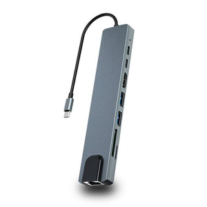 Station D'accueil Type-C Vers HDMI Vers HDTVVGA 8-en-1 HUB8IN1USB-C3.0PD Charge Rapide