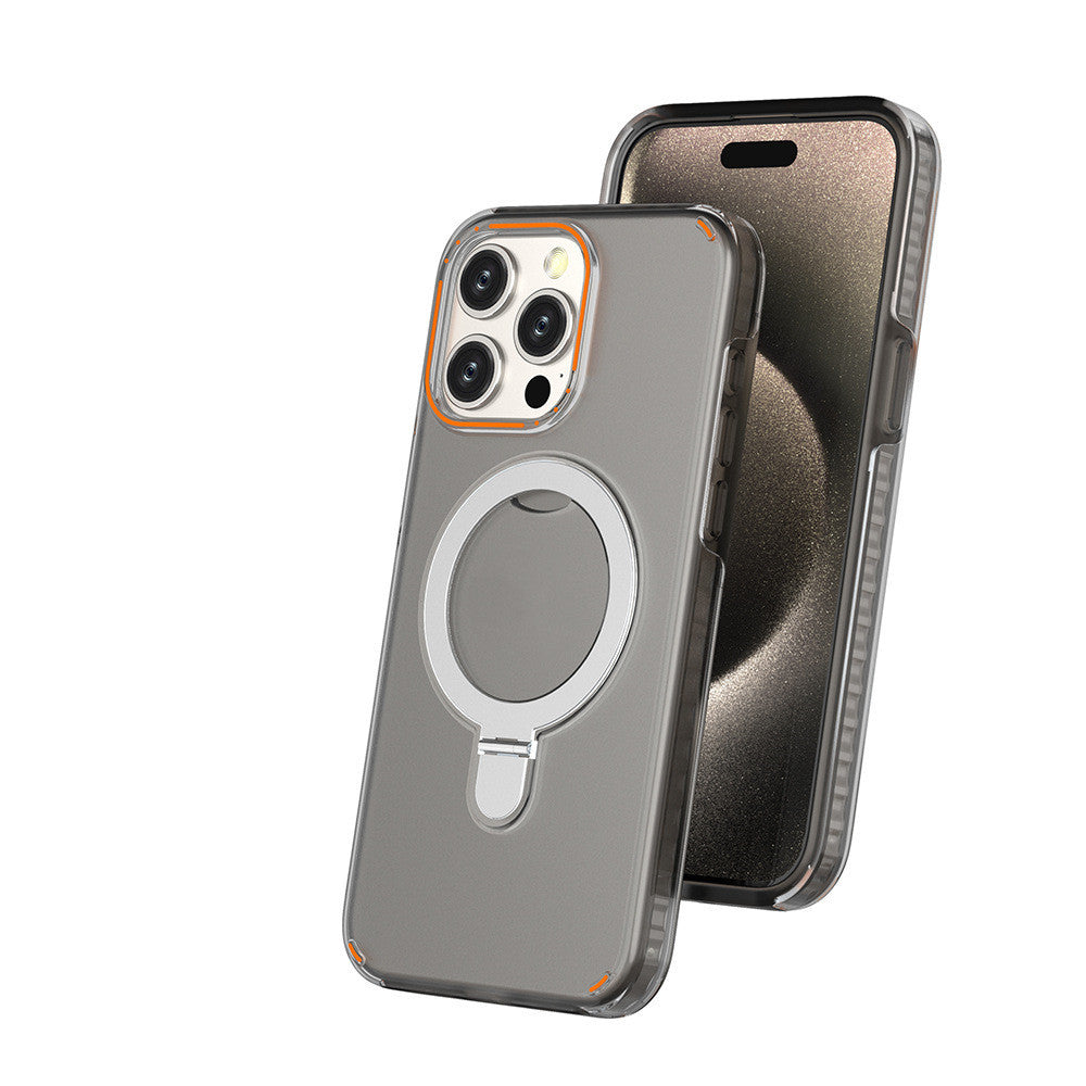 Nouvelle Coque De Téléphone À Support Magnétique Coloré Avec Couvercle De Support Pour Étui De Charge Sans Fil Magnétique Transparent Magesafe Pour Téléphone