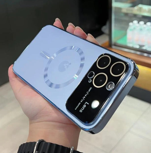 Coque de lunettes de charge magnétiques givrées pour téléphone portable