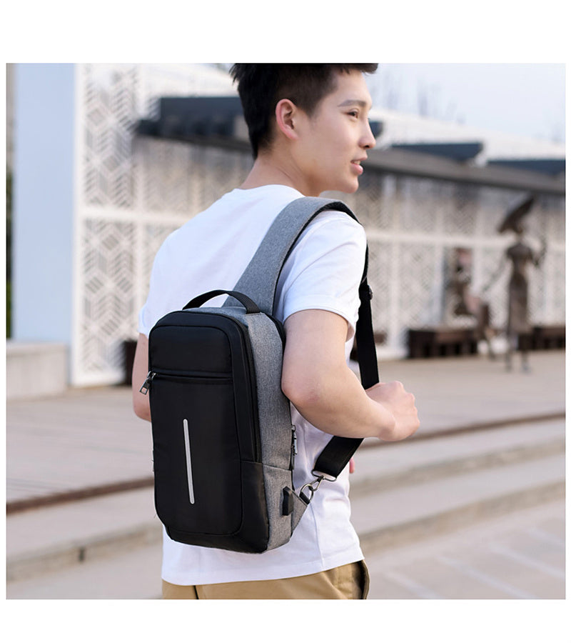 Sac de poitrine de charge USB anti-vol avec vous