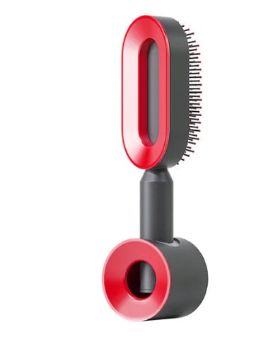 Brosse à cheveux autonettoyante pour femmes Nettoyage à une clé Perte de cheveux Airbag Massage Peigne de cuir chevelu Brosse à cheveux antistatique