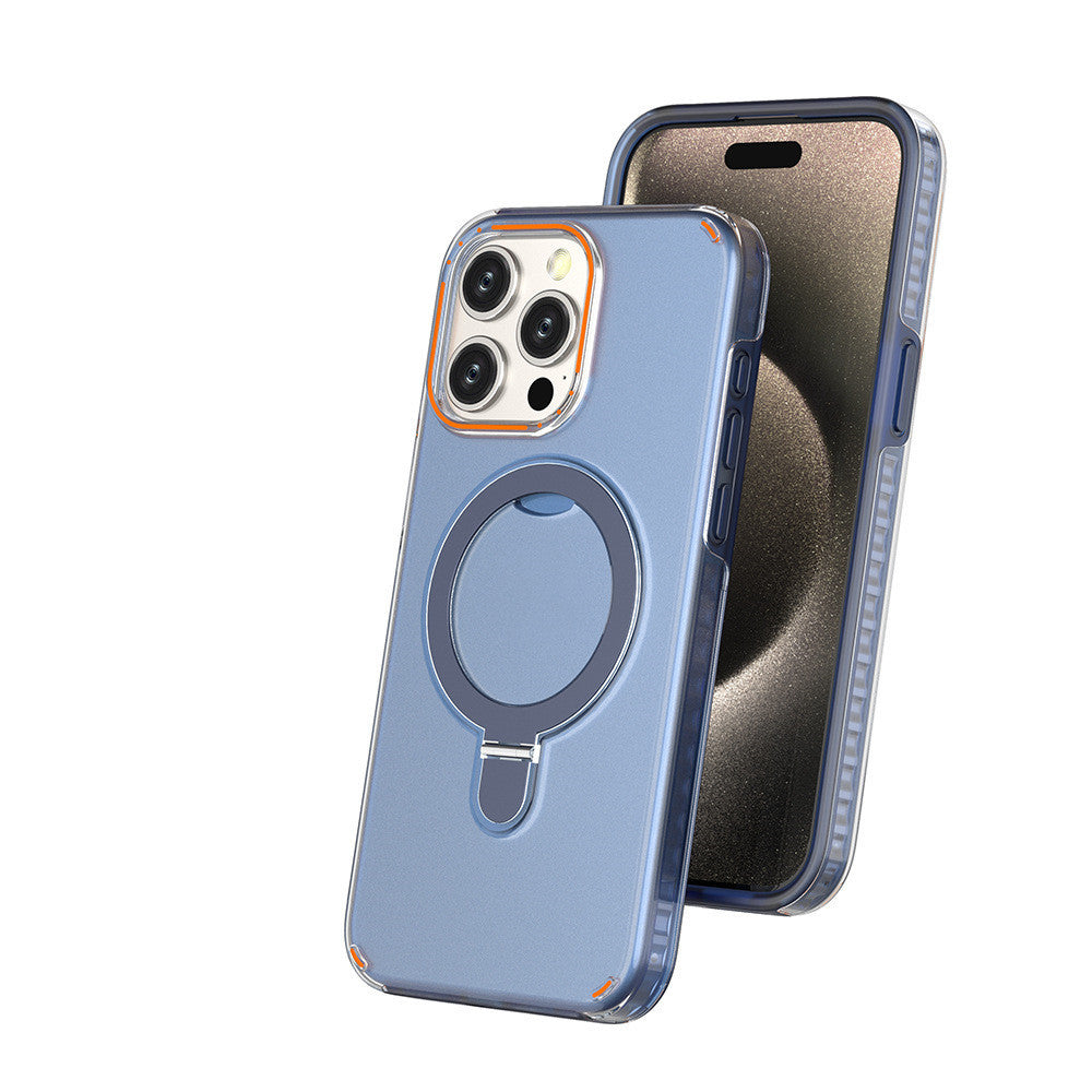 Nouvelle Coque De Téléphone À Support Magnétique Coloré Avec Couvercle De Support Pour Étui De Charge Sans Fil Magnétique Transparent Magesafe Pour Téléphone