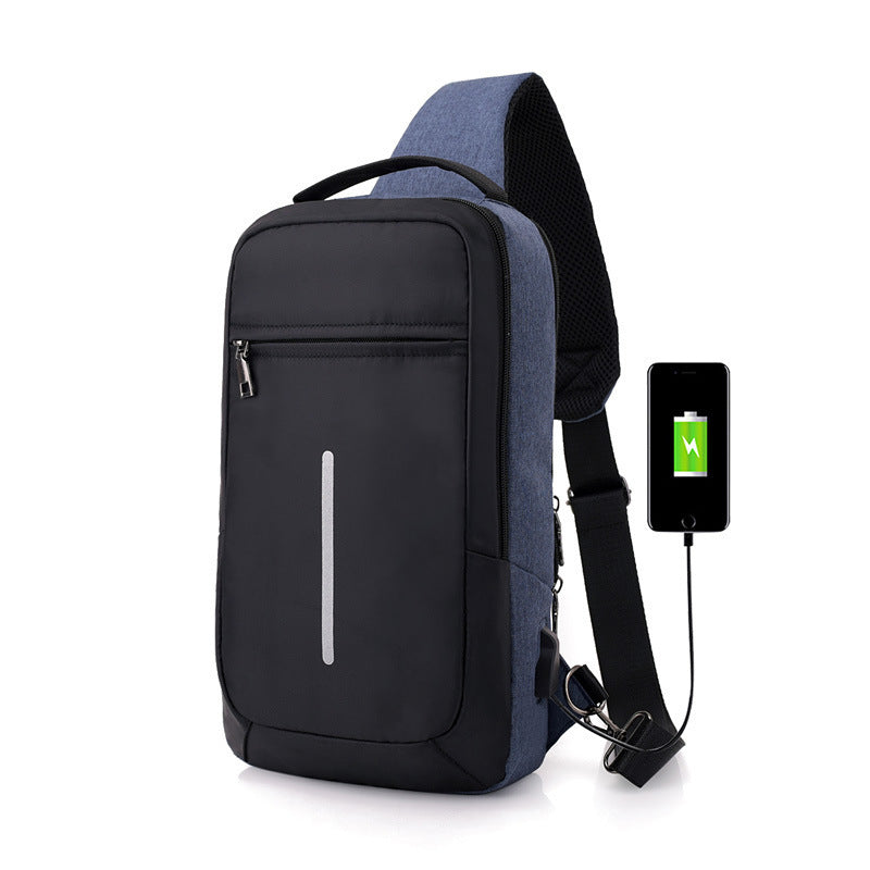 Sac de poitrine de charge USB anti-vol avec vous