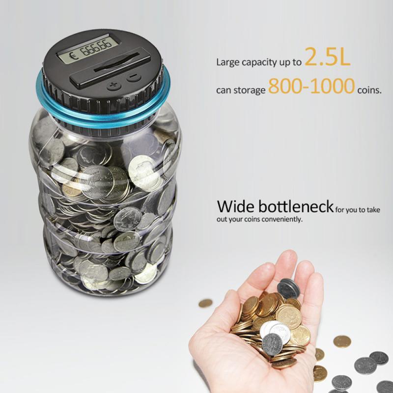 Boîte d'économie d'argent de comptage numérique électronique