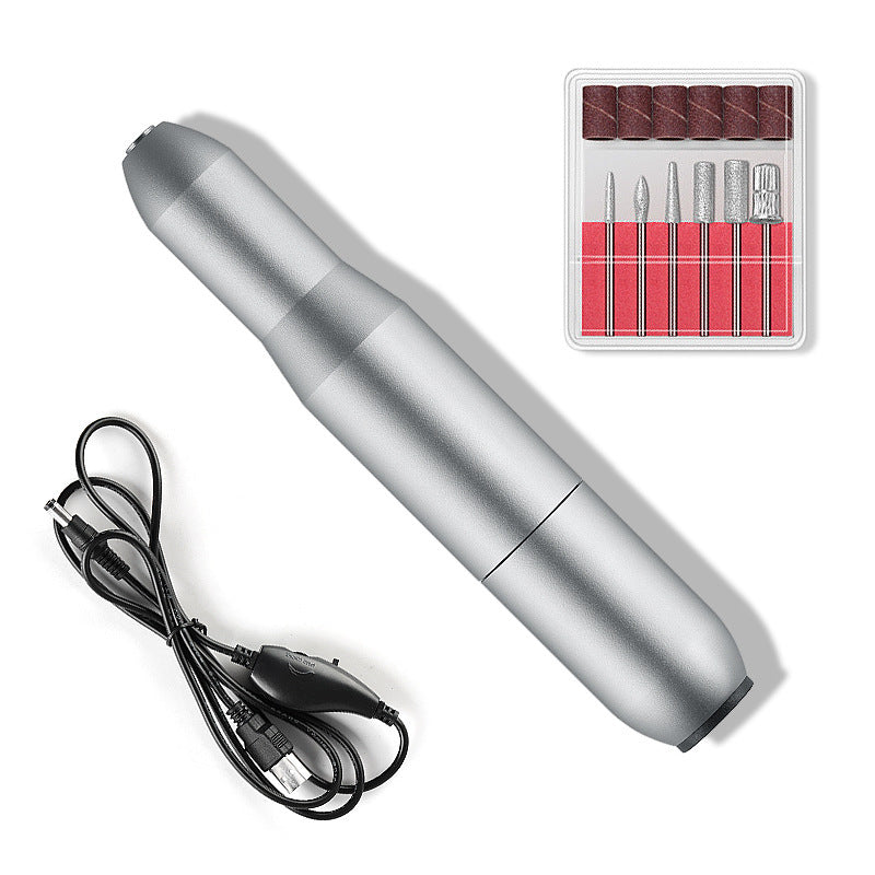 Perceuse à ongles électrique Ensemble de machine de manucure Coupeur de moulin de charge USB pour manucure Lime à ongles Outil de pédicure Ensemble de perceuse à ongles