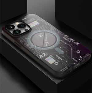 Coque de téléphone magnétique lumineuse à l'arrière