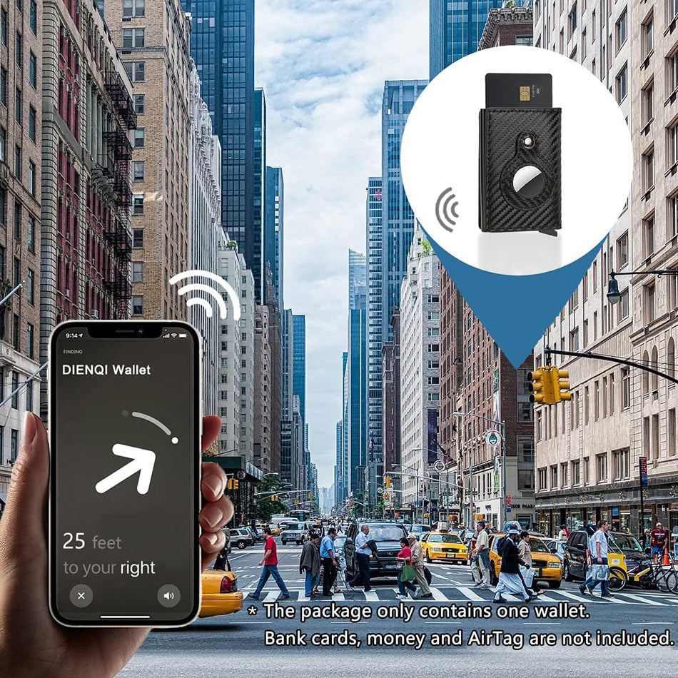 AirSecure Wallet ✅ Portefeuille Anti-vol AirTag , porte-carte multifonctionnel