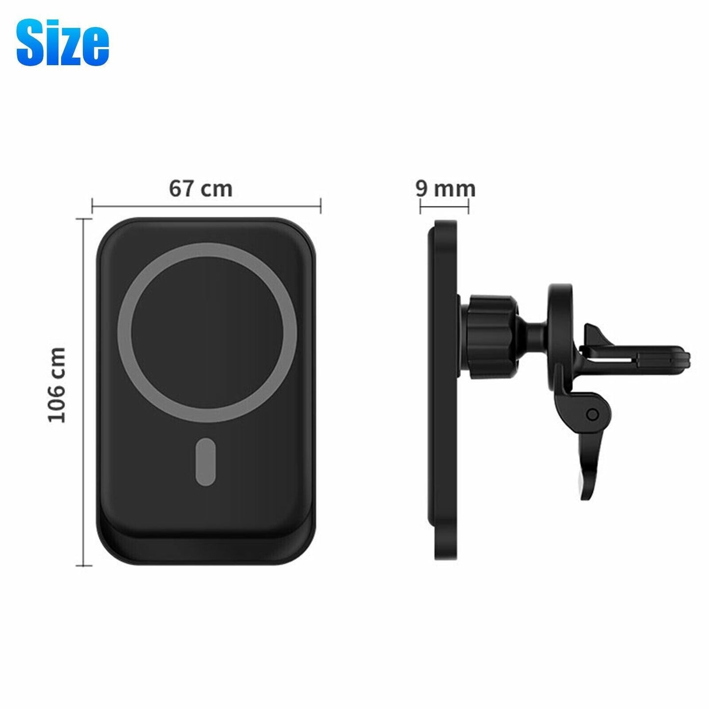 Chargeurs sans fil magnétiques Support de ventilation d'air de voiture Support de téléphone Mini QI Station de charge rapide pour téléphone