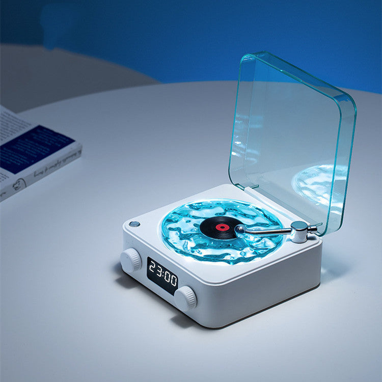 Haut-parleur rétro Turntable Wireless Bluetooth 5.0 Vinyl Record Player Son stéréo avec lampe de projection RVB à bruit blanc Effect
