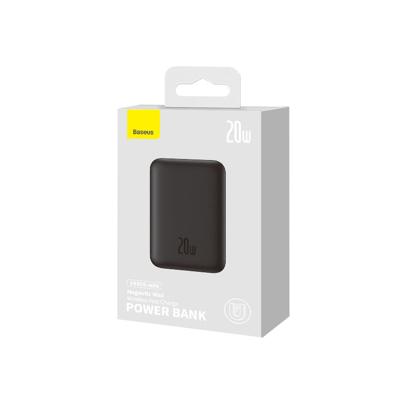 Mini alimentation mobile magnétique sans fil à charge rapide 2-en-1 10000mAh Forte adsorption 20W