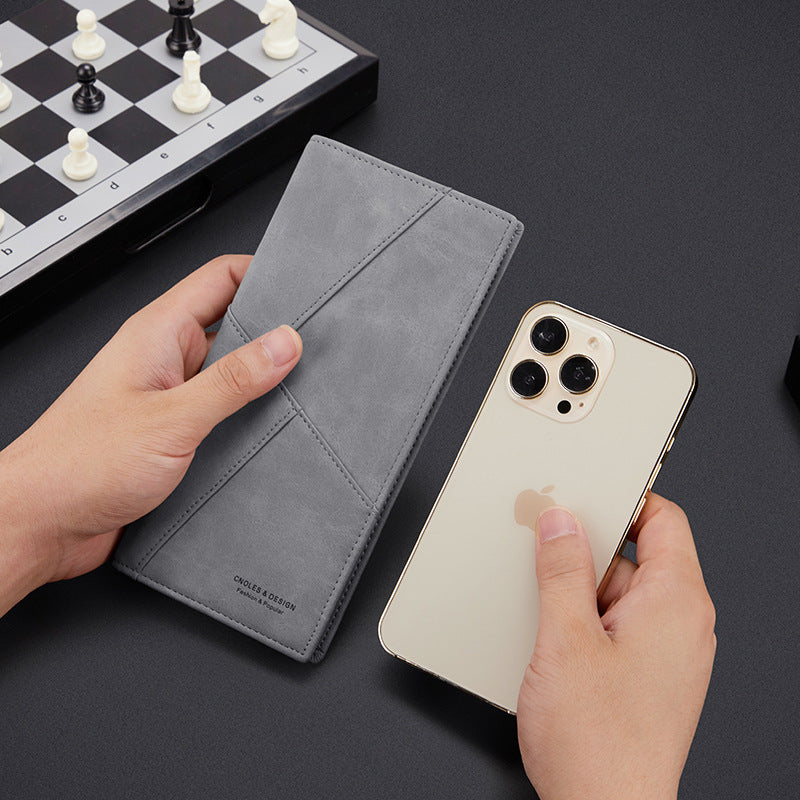 Portefeuille pour hommes Mode Long Multifonctionnel