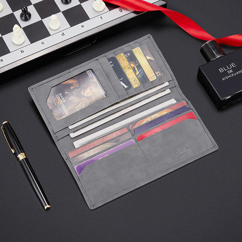 Portefeuille pour hommes Mode Long Multifonctionnel