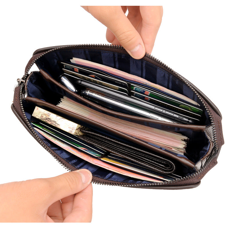 Pochette Décontractée D’affaires Pour Hommes Nouvelle Pochette En Cuir Souple