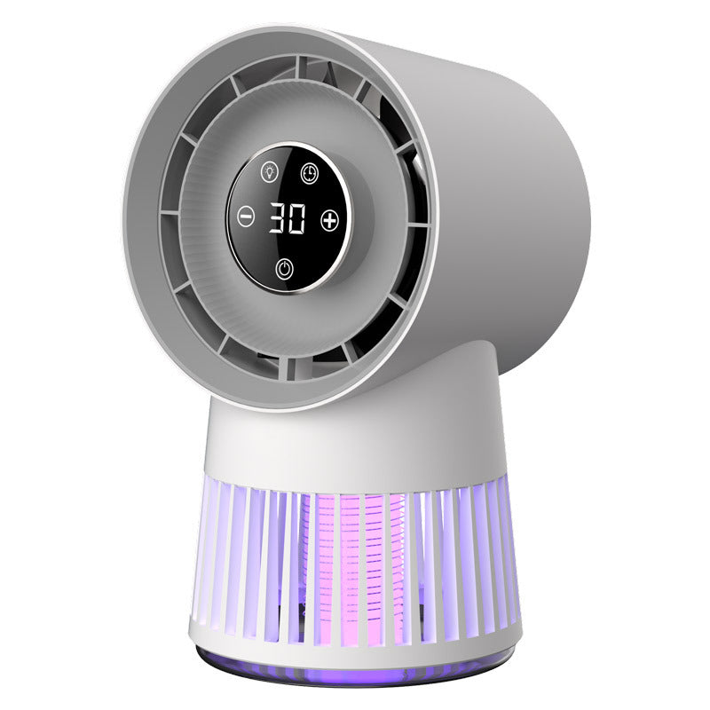Mini ventilateur de bureau créatif 2 en 1 anti-moustiques, tueur de moustiques électrique, ventilateur Rechargeable par USB, lampe de nuit Fournitures pour la maison et l'extérieur