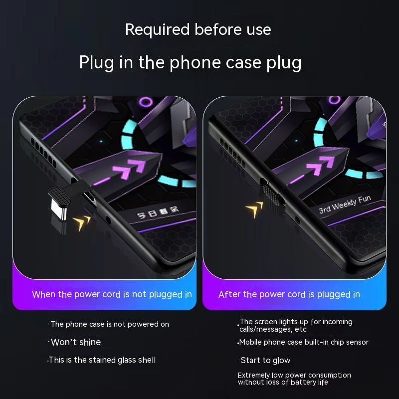Étui De Téléphone Émettant De La Lumière Entrante
