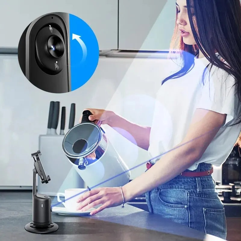 AutoFace Glide ✅ support de téléphone automatique rotatif avec votre visage intelligent AI