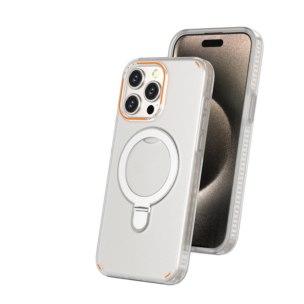 Nouvelle Coque De Téléphone À Support Magnétique Coloré Avec Couvercle De Support Pour Étui De Charge Sans Fil Magnétique Transparent Magesafe Pour Téléphone