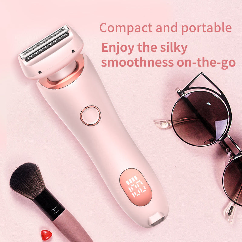 Épilateur d'épilation 2 en 1 USB Tondeuse rechargeable Femmes Corps Rasoir Visage Jambe Aisselle Bikini Main Rasoir pubien Décapant