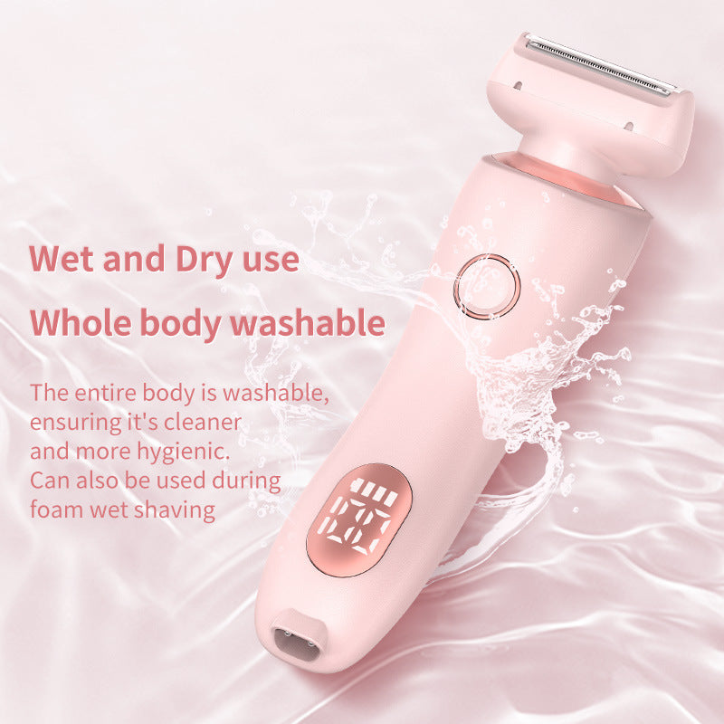 Épilateur d'épilation 2 en 1 USB Tondeuse rechargeable Femmes Corps Rasoir Visage Jambe Aisselle Bikini Main Rasoir pubien Décapant