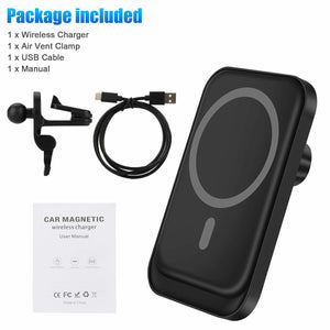 Chargeurs sans fil magnétiques Support de ventilation d'air de voiture Support de téléphone Mini QI Station de charge rapide pour téléphone