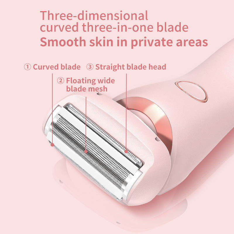 Épilateur d'épilation 2 en 1 USB Tondeuse rechargeable Femmes Corps Rasoir Visage Jambe Aisselle Bikini Main Rasoir pubien Décapant