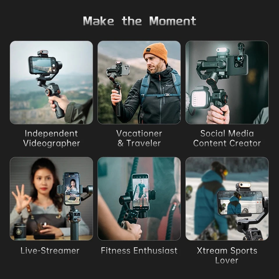 FaceTrack Pro ✅ AI Face Et Shooting Fill Light Vlog Trois Axes Stabler