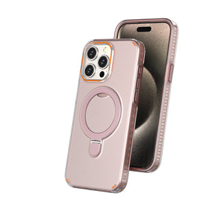 Nouvelle Coque De Téléphone À Support Magnétique Coloré Avec Couvercle De Support Pour Étui De Charge Sans Fil Magnétique Transparent Magesafe Pour Téléphone