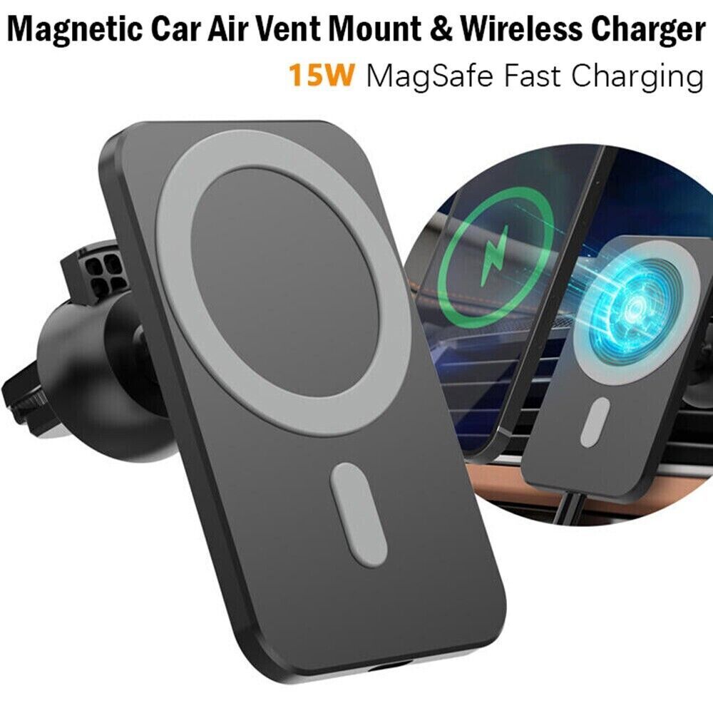 Chargeurs sans fil magnétiques Support de ventilation d'air de voiture Support de téléphone Mini QI Station de charge rapide pour téléphone