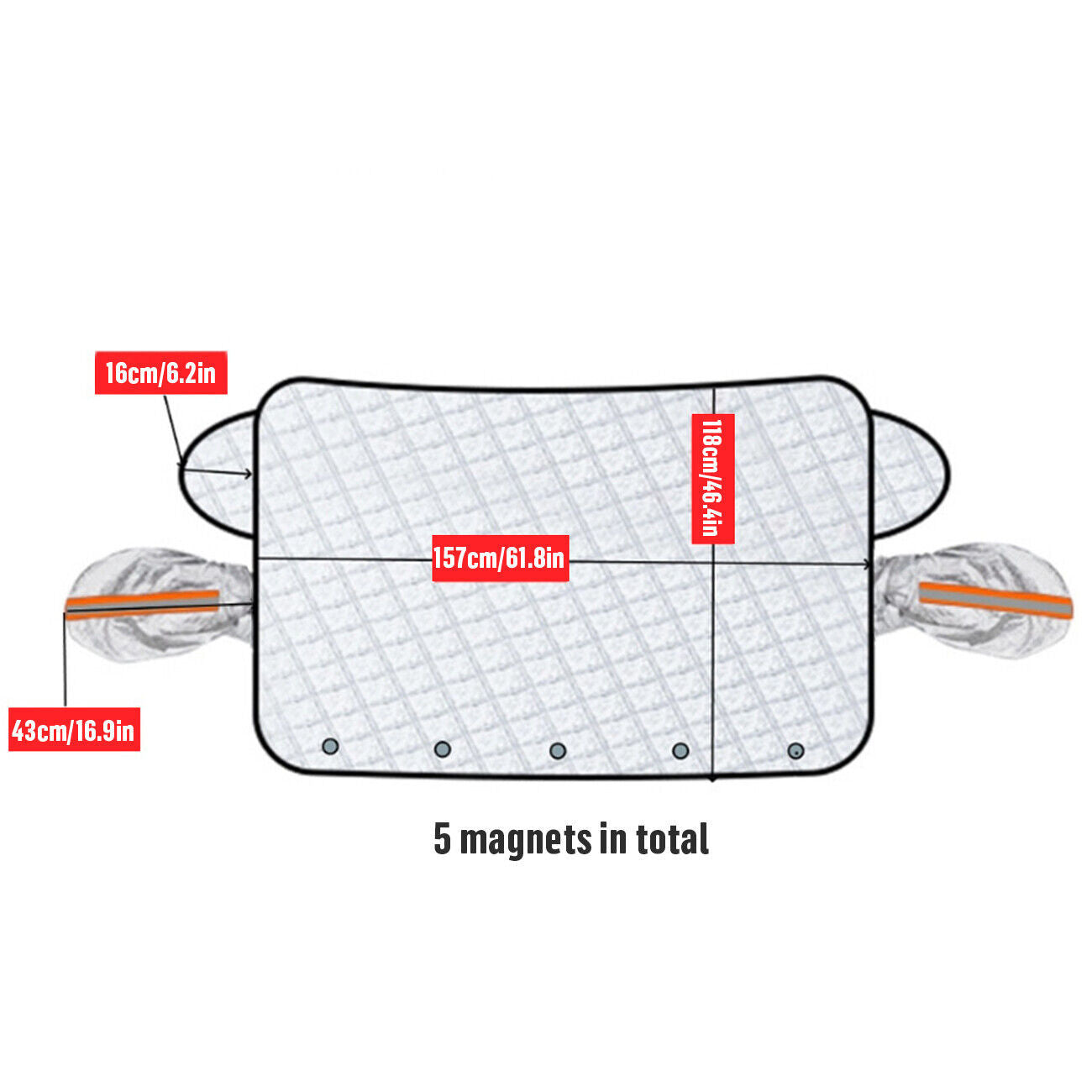 IceDefender 4-in-1 Car Shield ✅ Couvercle de pare-brise magnétique 4 couches | protection neige et givre | pare-soleil