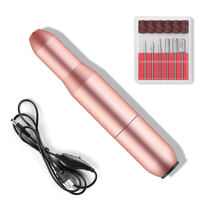 Perceuse à ongles électrique Ensemble de machine de manucure Coupeur de moulin de charge USB pour manucure Lime à ongles Outil de pédicure Ensemble de perceuse à ongles