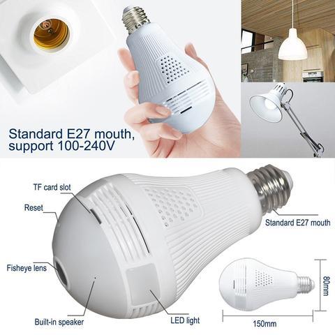 Caméra espion à ampoule LED